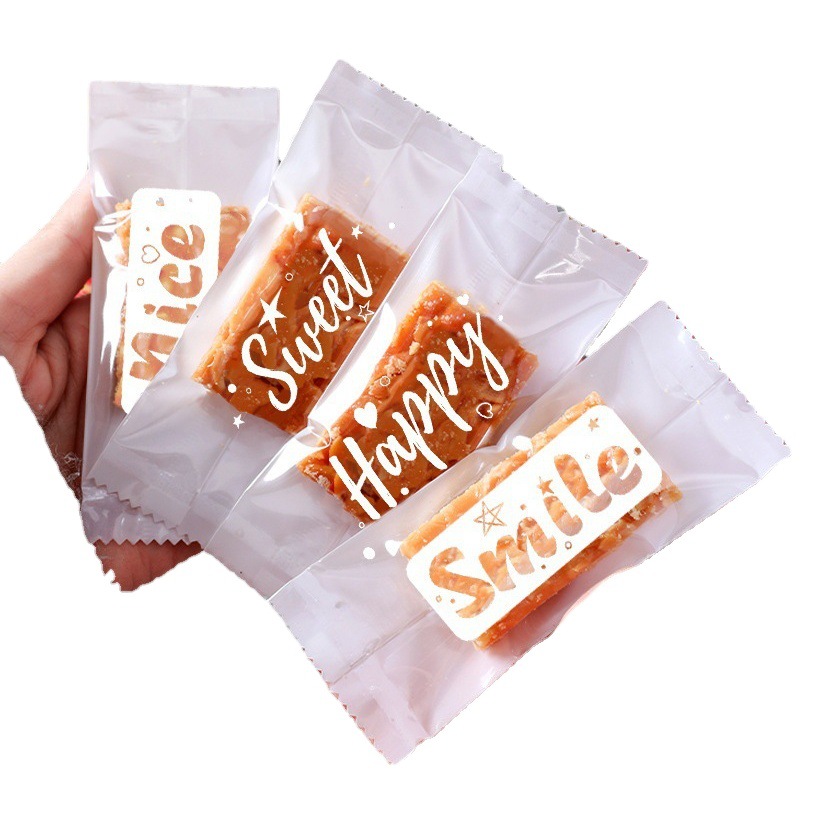 Gold bottom milk crisp sealed packaging bag cookies handmade packaging bag taifei nougat fruit machine sealing bag