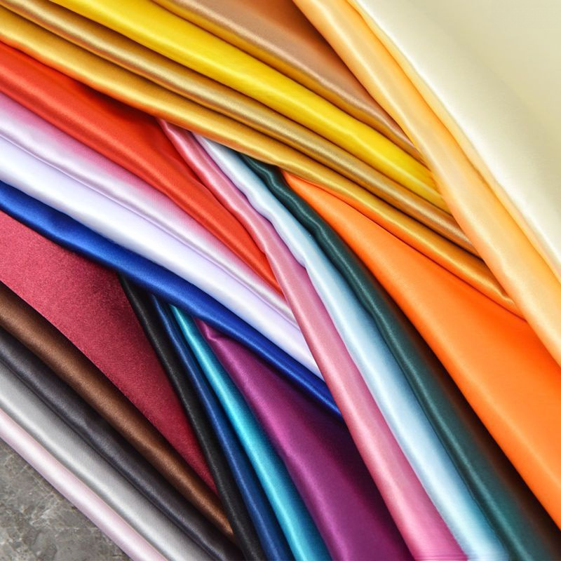Picture of Satin Fabric Silk Lining Fabric Color Red Cloth Encryption Thickened Hanfu Dress Decorative Lining Silk Lining Summer