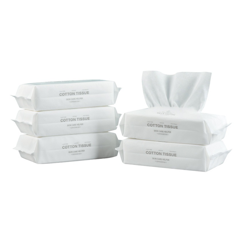 Cross-border Face Wash Towel One-time Thickened Face Wash Towel Extractable Face Cleaning Towel Wet and Dry Cotton Soft Towel Plain Woven