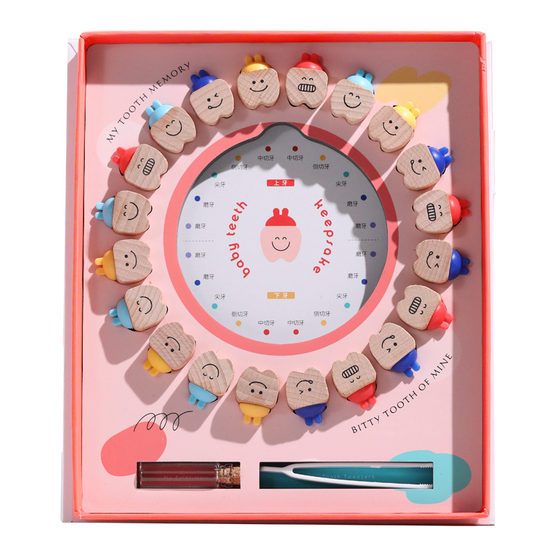 Picture of Children's nipple box commemorative girl's tooth storage box baby tooth change fetal hair collection boy's tooth box