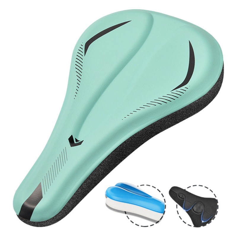 Acrunu Bicycle Seat Cushion Cover Bicycle Thickeneded Silicone Seat Cushion Outdoor Cycling Waterproof Cushioning Seat Cover Equipment