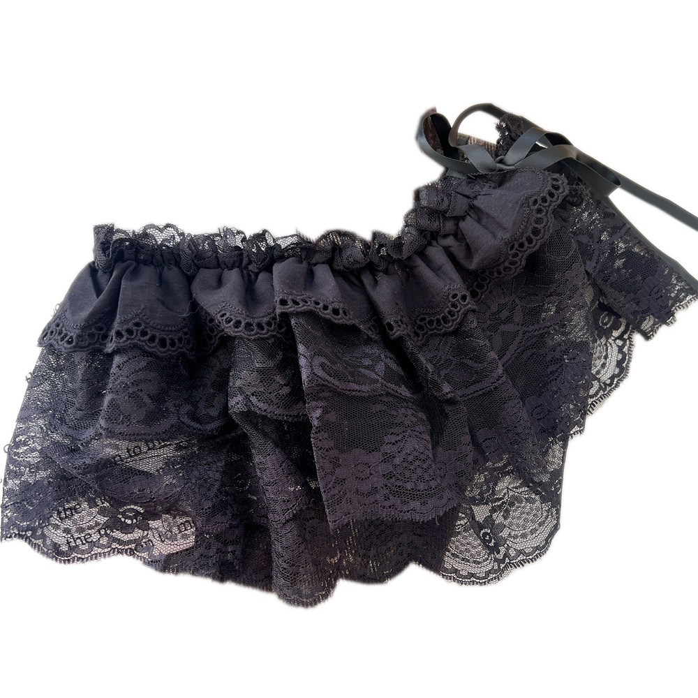 Picture of Clothing Store South Korea Dongdaemun Korean Style White Flower Ballet Style Lace Mesh Fart Curtain Women's Spring and Autumn Skirt