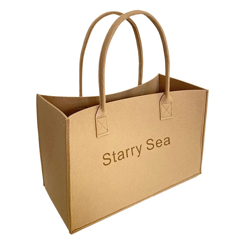 in stock Felt Shopping Bag Large Capacity Portable Tote Bag Women Advertising Gift Tote Bag with Logo Gift Bag