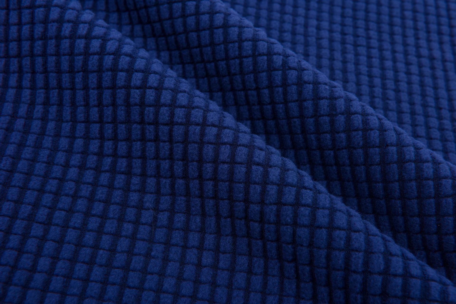 Picture of in stock pineapple plaid fleece sofa cover fabric wholesale waffle corn grain plaid jacquard flannel fabric