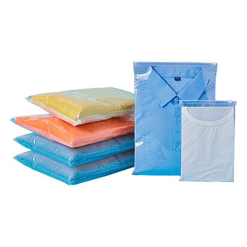 Picture of Spot plastic clothes self-sealing bag bath towel underwear towel socks transparent frosted clothing packaging zipper bag wholesale