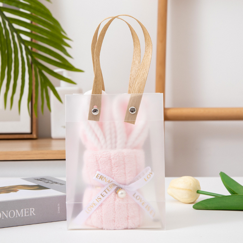 Picture of Hand gift rabbit towel cute shape birthday gift wedding gift kindergarten opening creative small gift