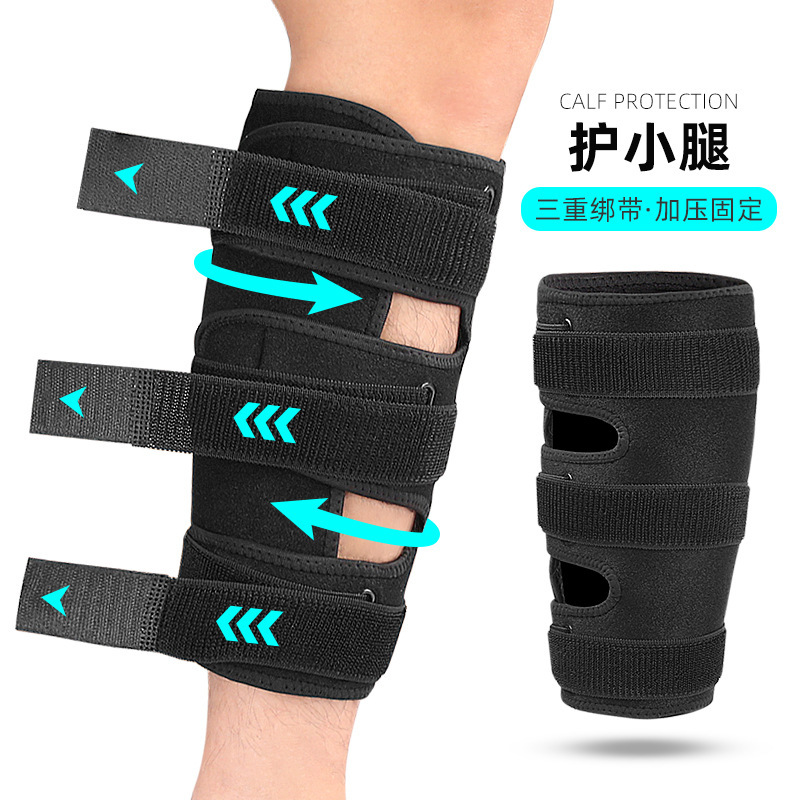 Adjustable calf support sleeve calf compression sleeve with six buckles pressure strip winding compression calf protection