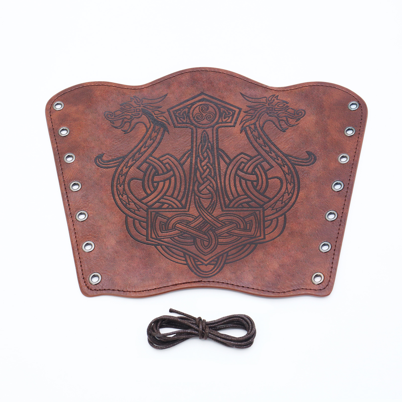 Picture of Cross-border Medieval Men's Leather Bracer Retro Punk Hand Guard Carnival cosplay Costume Accessories Arm Guard
