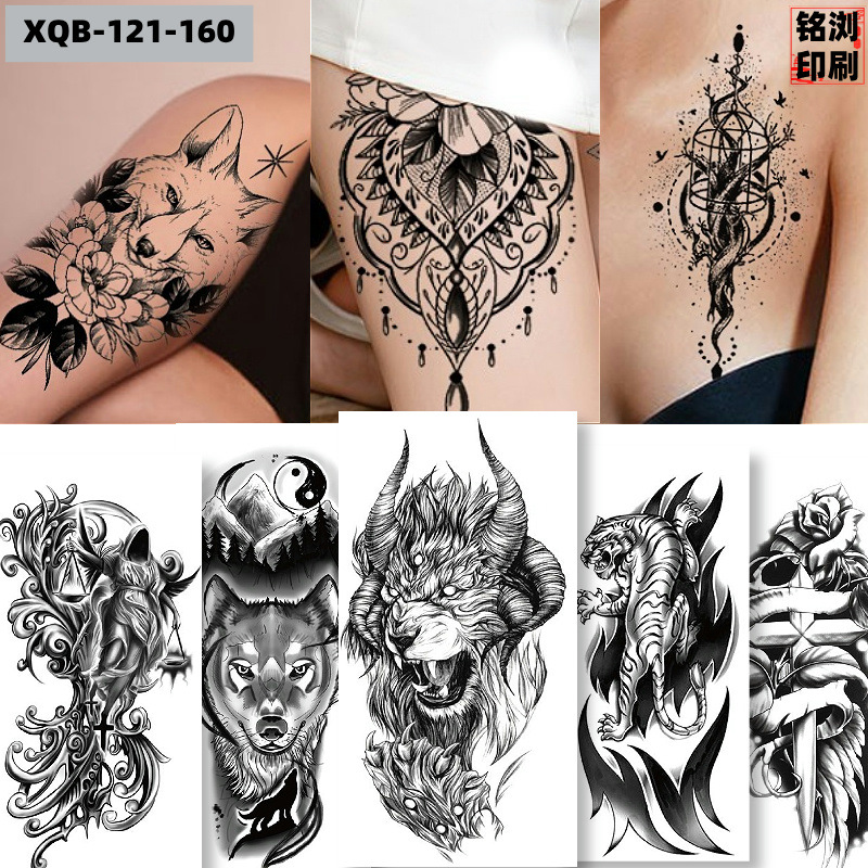 Picture of Children's cartoon flower arm sticker half arm full arm pink pig funny cross-border Henna creative color tattoo sticker wholesale