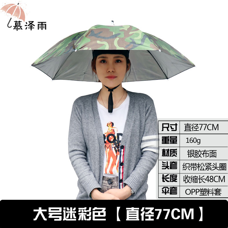 Picture of Wholesale Umbrella Hat Head-Mounted Sunshade Umbrella Fishing Hat Umbrella Sun Protection and Rainproof Overhead Outdoor Fishing Hat Umbrella