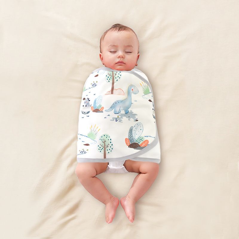 Picture of Baby Anti-Fright Sleeping Bag Newborn Baby Swaddle Spring and Autum Pure Cotton Type a Sleeping Anti-Fright Swaddling Towel
