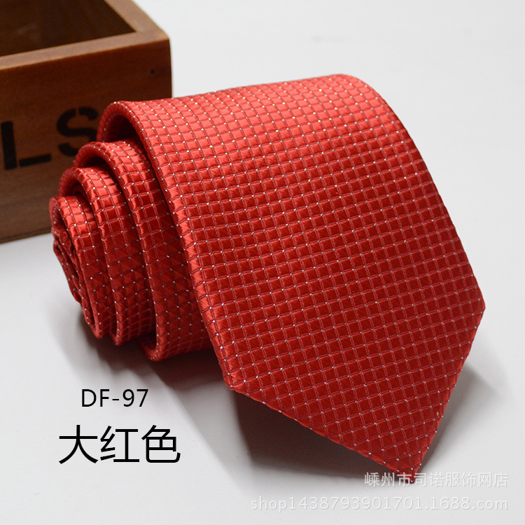 Picture of Tie business formal men's tie polyester yarn Arrow 8cm business tie