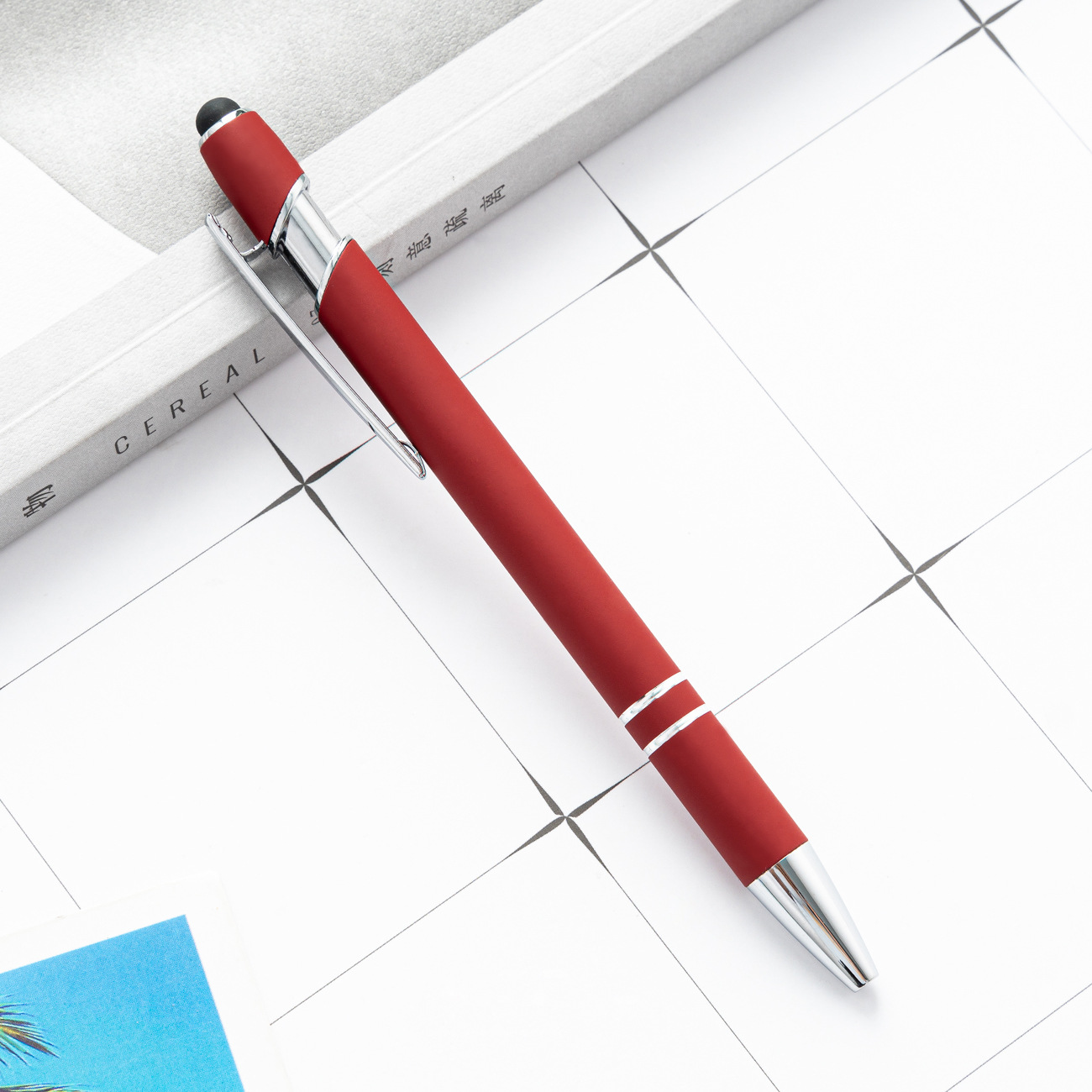 Picture of Spot wholesale touch screen capacitance Pen Press Metal Ballpoint Pen advertising pen printing logo creative beauty pen manufacturers