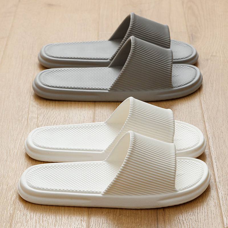Flat Slippers for Home Women's Summer Indoor Sandals and Slippers Men's Couple's Simple Bathroom Slippers Non-slip Sandals for Bathing