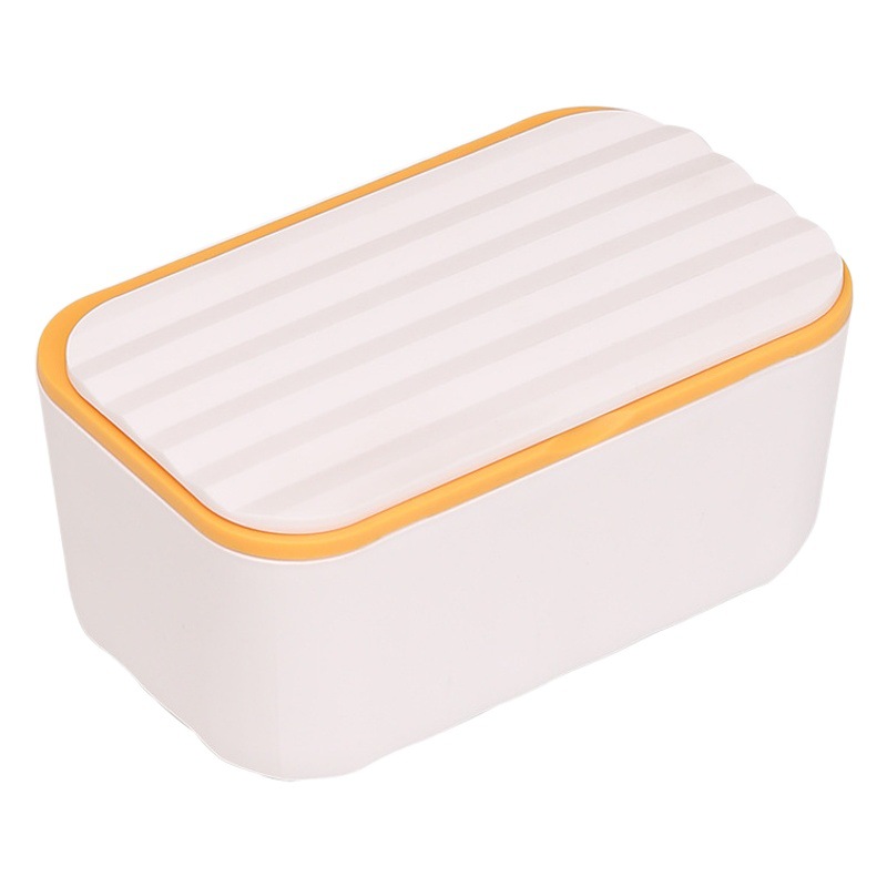 Multi-purpose tissue box with lid dustproof disposable mask storage box wall-mounted punch-free integrated molding household