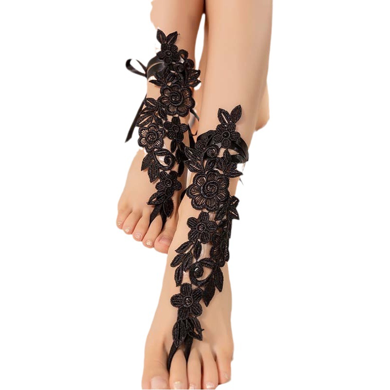 Sexy lingerie sexy lace stockings accessories hollow-out leg ring jade foot ring bridal Garland funny strap foot desire