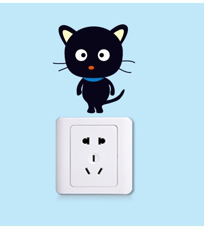 Picture of K Series Switch Stickers Wall Stickers Creative Kitten Laptop Living Room Bedroom Wall Random Stickers