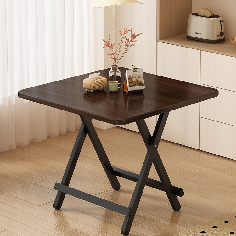 Folding Dining Table for Home Small Apartment 80X80 Table Simple Rental House Dining Table Square Satchel Portable