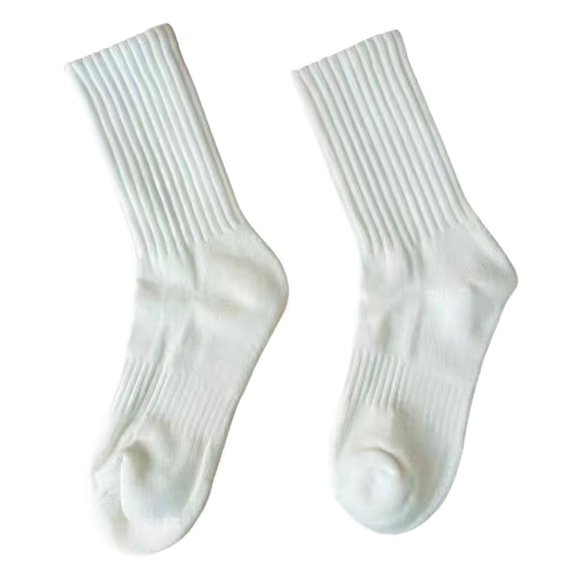Zhuji Socks Men's Winter Men's Mid-Calf Socks Black and White Autumn and Winter Stockings Deodorant Sweat-Absorbent Breathable Sports Trendy Socks