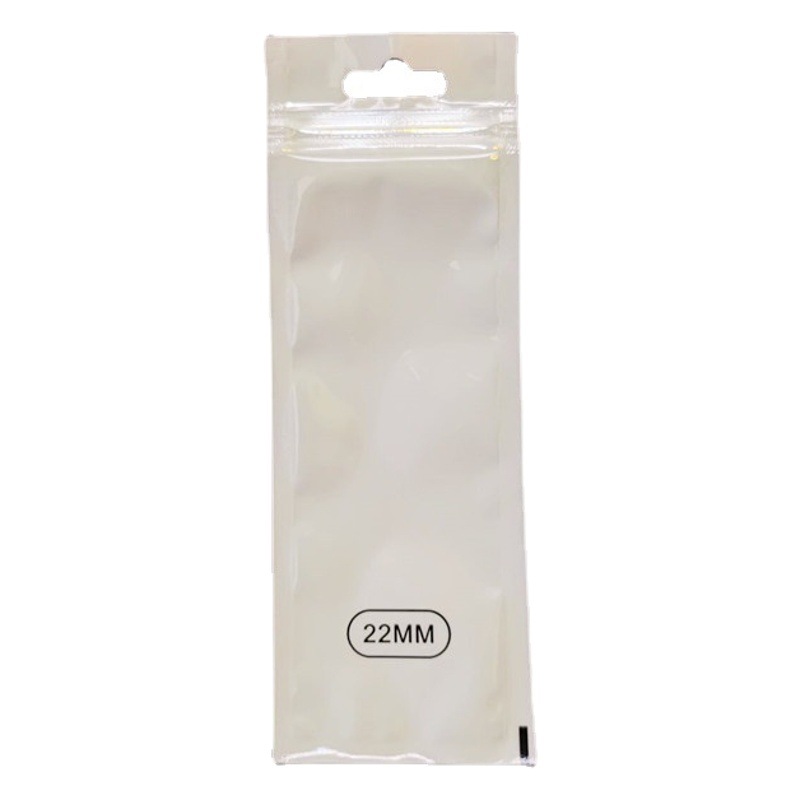 In stock printing 19 20 watch strap packing bag Pearl film Yin Yang bag long strip ziplock bag divided size composite bag