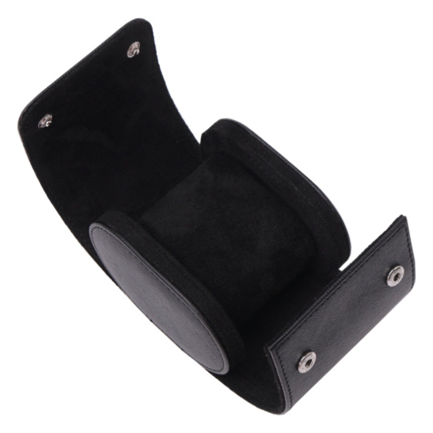 In stock wholesale exquisite pu leather single watch box roll leather 1 pack portable watch gift box