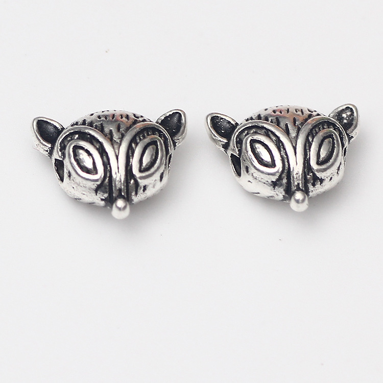 DIY bracelet accessories alloy Xizang silver fox head beads beads wholesale
