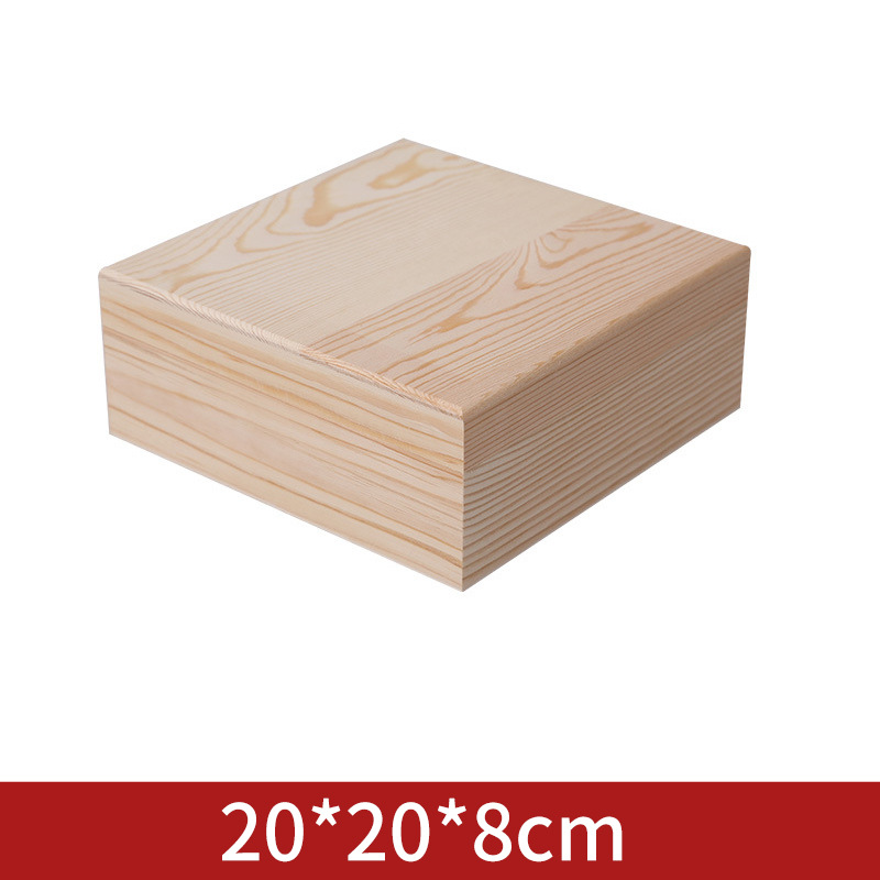 Picture of Heaven and Earth Cover Gift Box Solid Wood Wooden Box Desktop with Cover Square Jewelry Gift Collection Box Customization
