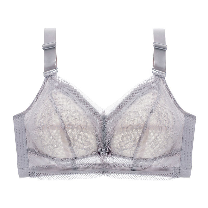Picture of plus size Women's Non-rimless Underwear Bra Large Cup chubby girl Ultra-thin Adjustable Breast Tinkling Auxilum Large and Small Chest