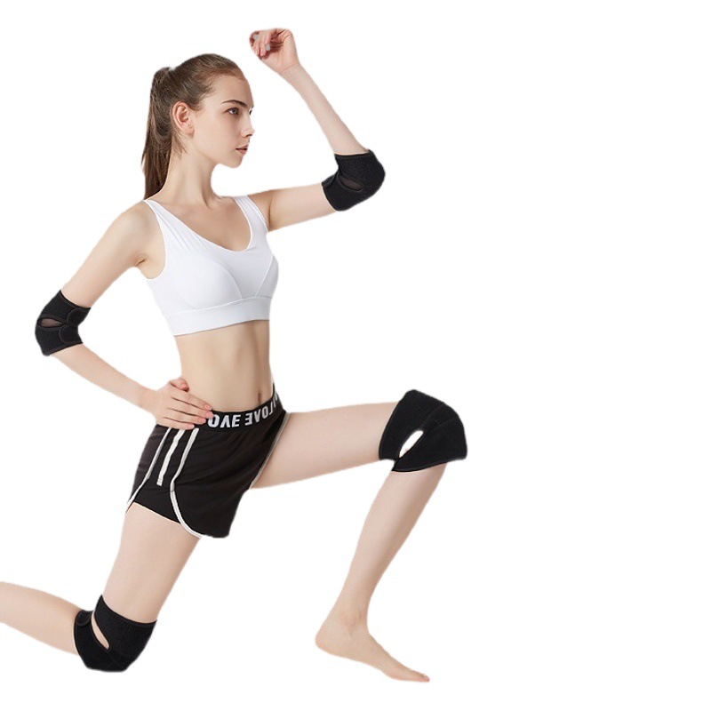 Dance knee pad anti-collision roller skating kneeling anti-sliding thickened breathable children adult adjustable sponge dance elbow