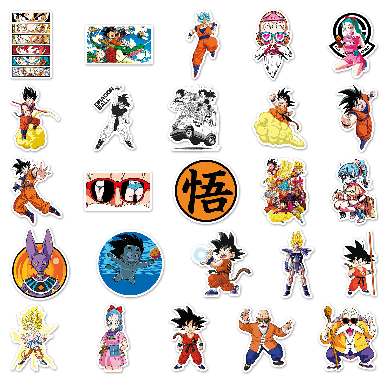 Picture of 50 cartoon cartoon dragon ball day diffuse graffiti laptop luggage car phone shell decorative stickers