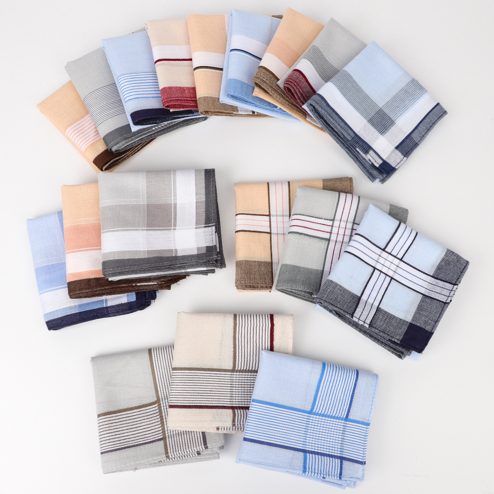 New 40*40cm men's polyester cotton handkerchief cotton suit pocket towel absorbent wipe sweat square classic carry-on