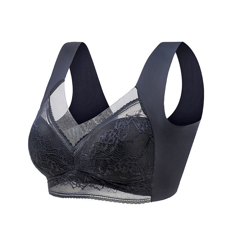 Picture of Live Broadcast Popular Sexy Lace Large Size Beautiful Back Fixed Cup Thin Push-Up Seamless Intimates Women's Anti-Sagging Bra