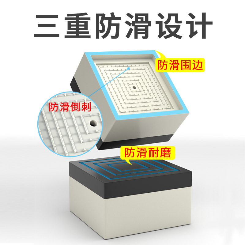 Picture of Cross-Border Amazon Black Furniture Bed Heightening Foot Pads 2 358inch Table Sofa Cabinet Tpu Anti-Slip Stacking