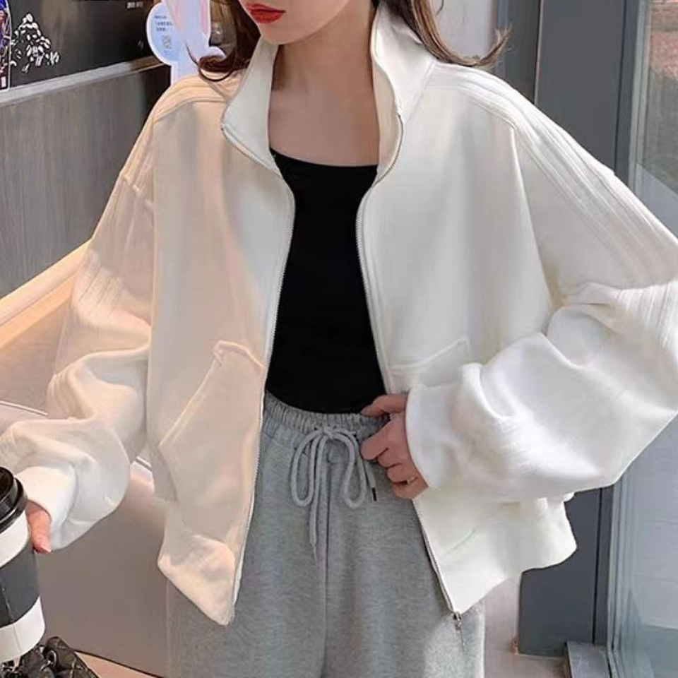 Picture of Short sweater women's autumn and winter student all-matching jacket top 2023 new Japanese Harajuku BF style three-bar coat