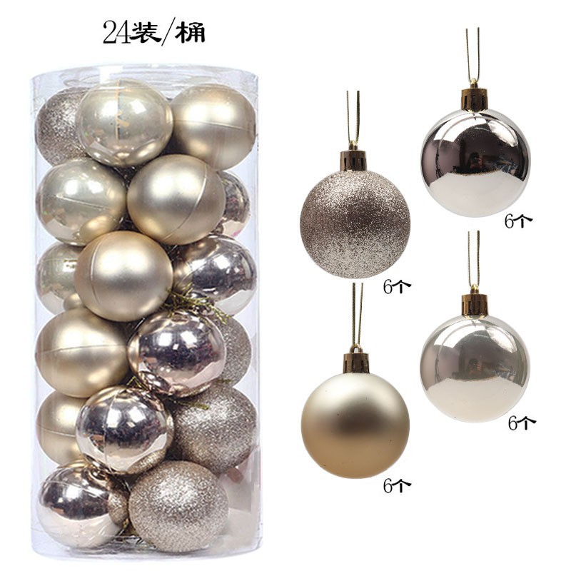 Picture of Christmas decorative ball electroplating plastic ball 3468CM barrel Christmas ball shopping mall ceiling Christmas tree pendant hanging ball