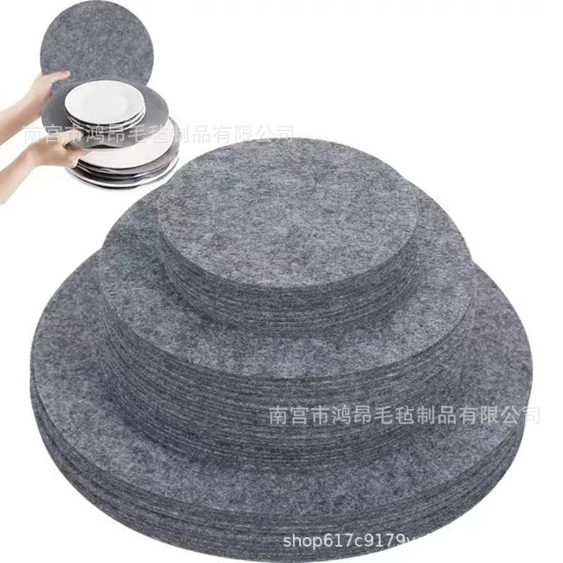 Amazon Hot Sale Felt Bowl Protector Non-woven Pot Bowl Anti-slip Pad Anti-friction Pad Non-stick Pot Partition Pad