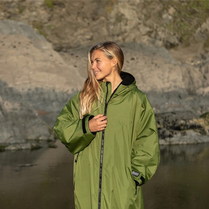 dryrobe same style reserved long sleeve thickened waterproof windproof sports warm changing bathrobe outdoor warm clothes