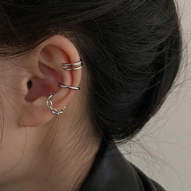 Picture of New 2025 Gold Piece Smart Sense 925 Silver Earrings Simple All-match Earrings Girlfriend Elegant Women