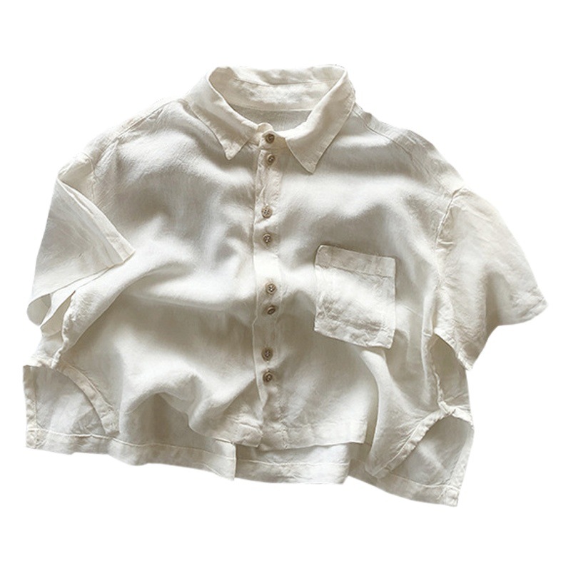 Picture of Smooth Cotton Cool Summer Children's Thin Shirt 2025 Boys and Girls Korean Style Distinctive Short-sleeved Top Trendy Children's Wear