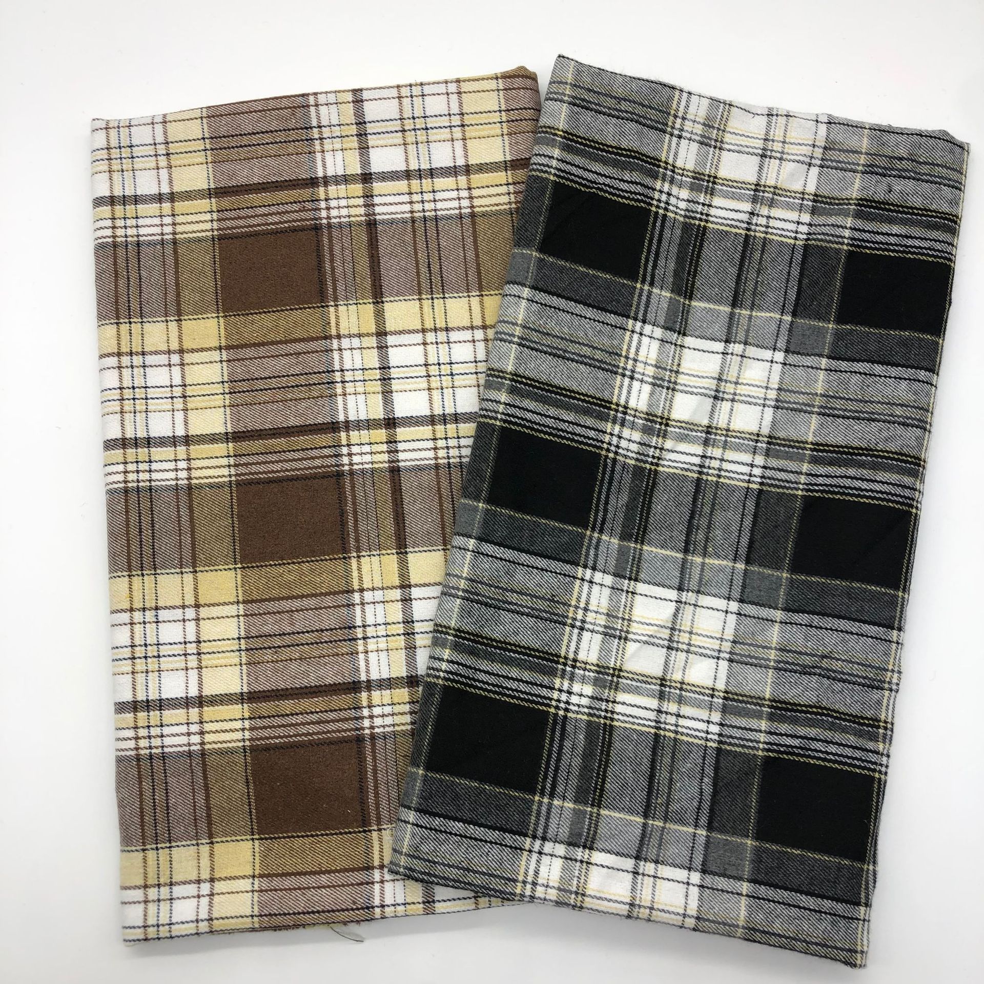 Yarn-Dyed Jacquard Plaid Fabric Women's Half-Length Pleated Skirt Plaid Fabric Export Plaid Fabric Wholesale Spot