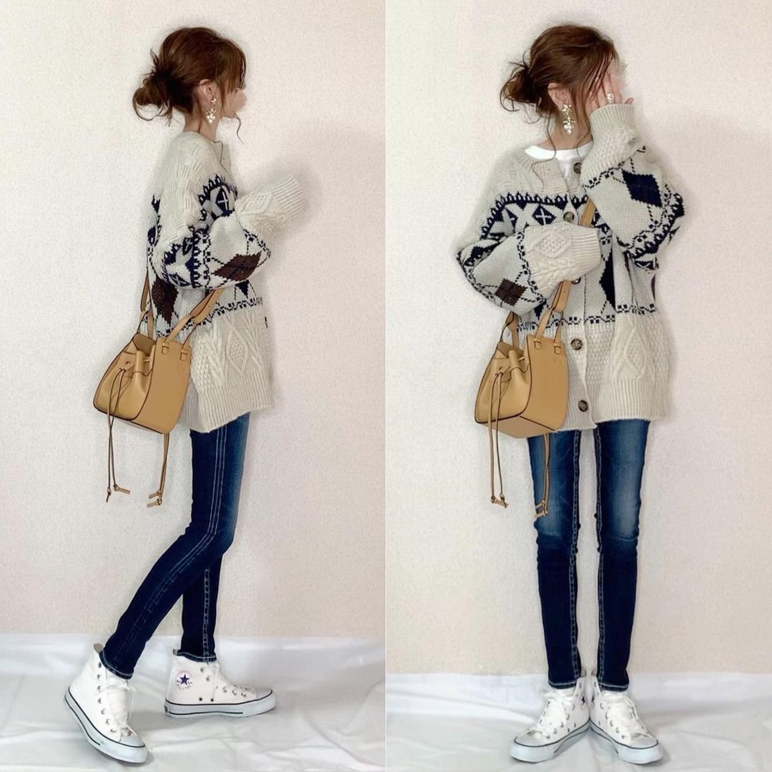 Spot! 2022 Autumn Japanese and Korean Lotte New Knitted Round Neck Single-breasted Lazy Elegant Commuter Sweater Cardigan