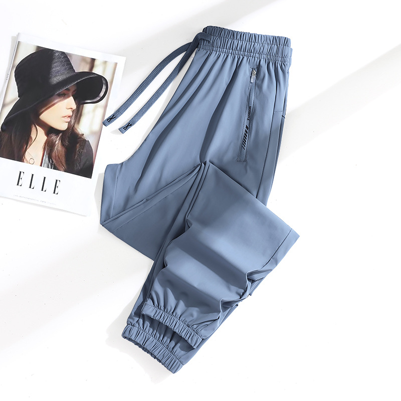 Picture of Summer New Ice Silk Pants Quick-drying Breathable Nylon Men's and Women's Elastic Soft Anti-wrinkle Cooling Couple Sunscreen Pants