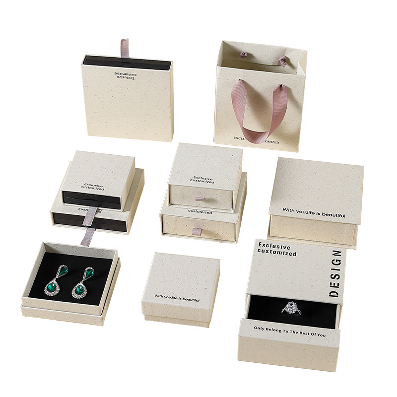 Picture of Jewelry Packaging Box Regenerated Texture Cover Middle Cover Secret Realm Ring Box Necklace Jewelry Bracelet Jewelry Storage Box