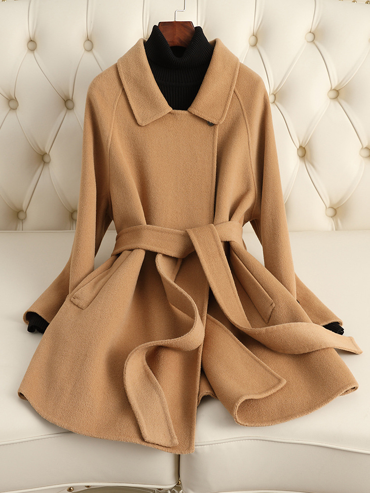 Picture of High-End Double-Sided Cashmere Outwear for Women 2025 Autumn and Winter New Loose Small Mid-Length Woolen Outwear for Women