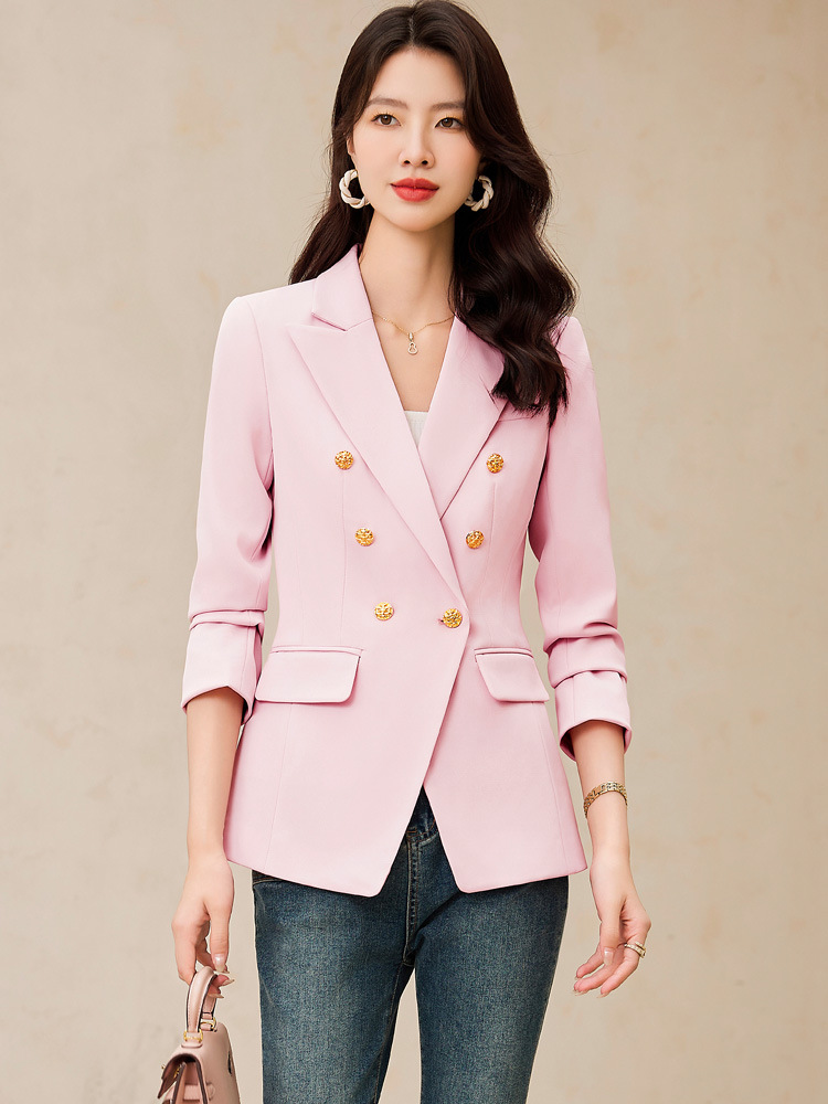 White Suit Jacket Women's 2024 New Spring and Autumn Temperament Goddess Fan Host Work Clothes Dress Professional suit