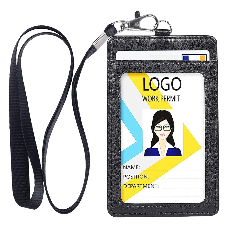Amazon's Best-Selling Id Lanyard Pu Multi-Card Slot Id Card Holder Bank Credit Card Bag Student Card