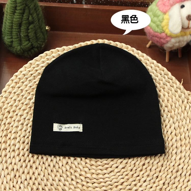 Picture of Single-layer thin spring and autumn children's cotton knitted hat baby hat newborn infant solid color cap