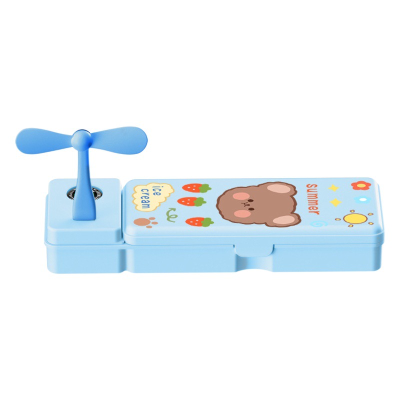 2023 new multifunctional stationery box fan small desk lamp pencil box primary and secondary school students school supplies