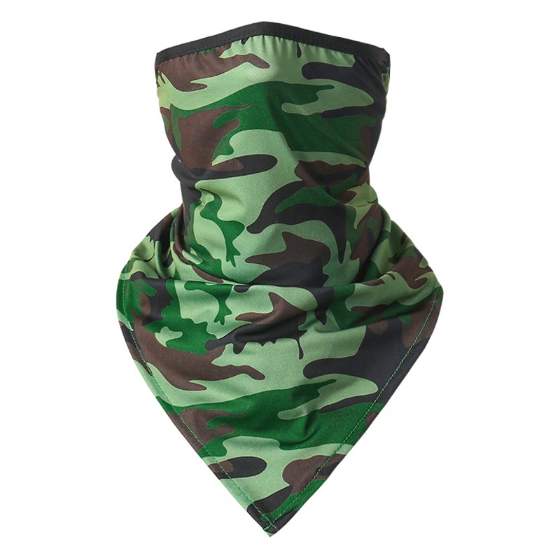 Ice Silk Ear Triangle Towel Summer Outdoor Riding Triangle Towel Mask Breathable Face Protection Sun Protection Unisex