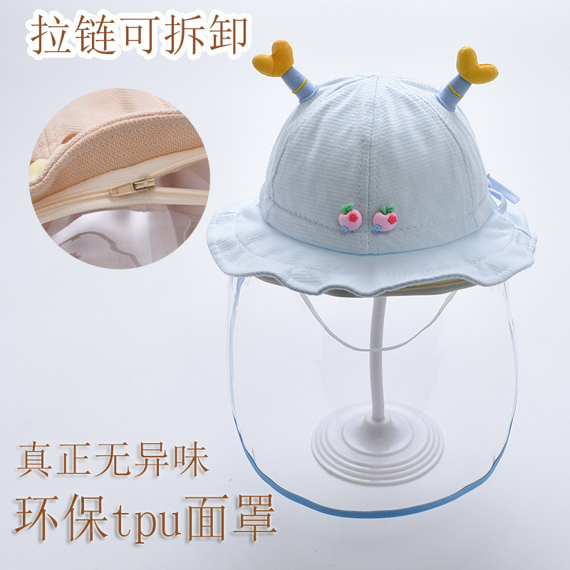 Picture of Newborn Baby Protective Face Cover Going Out Baby Anti-Droplet Hat Summer Sun Protection Hat Spring and Autumn